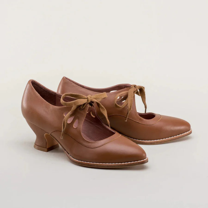Damen elegante Vintage Schuhe mit Absätzen | Bequem