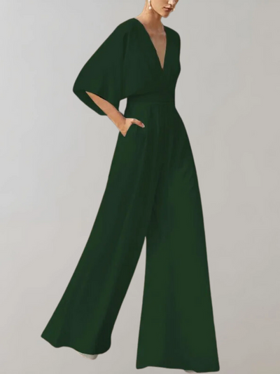 Damen eleganter Jumpsuit mit weitem Bein | Hochzeitsgäste
