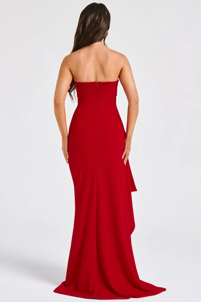 Damen elegantes Abendkleid mit hohem Beinschlitz | Maxi