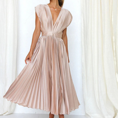 Damen elegantes Vintage-Cocktailkleid | Midi