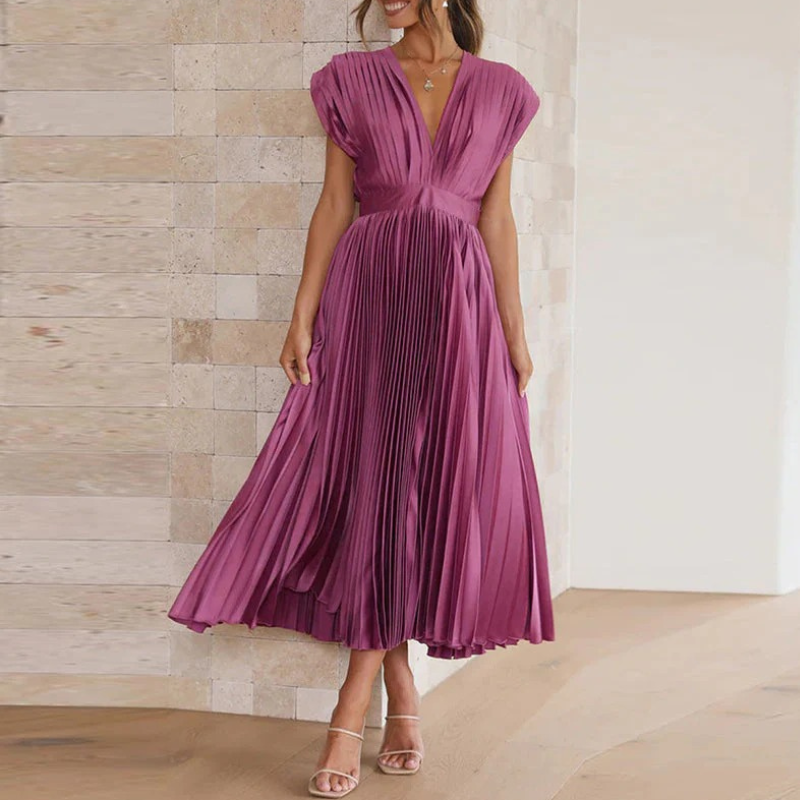 Damen elegantes Vintage-Cocktailkleid | Midi