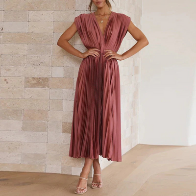 Damen elegantes Vintage-Cocktailkleid | Midi