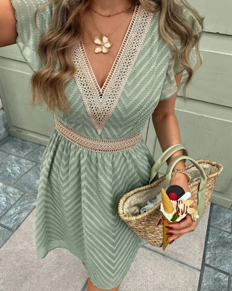 Damen fließendes Sommerkleid | Mini