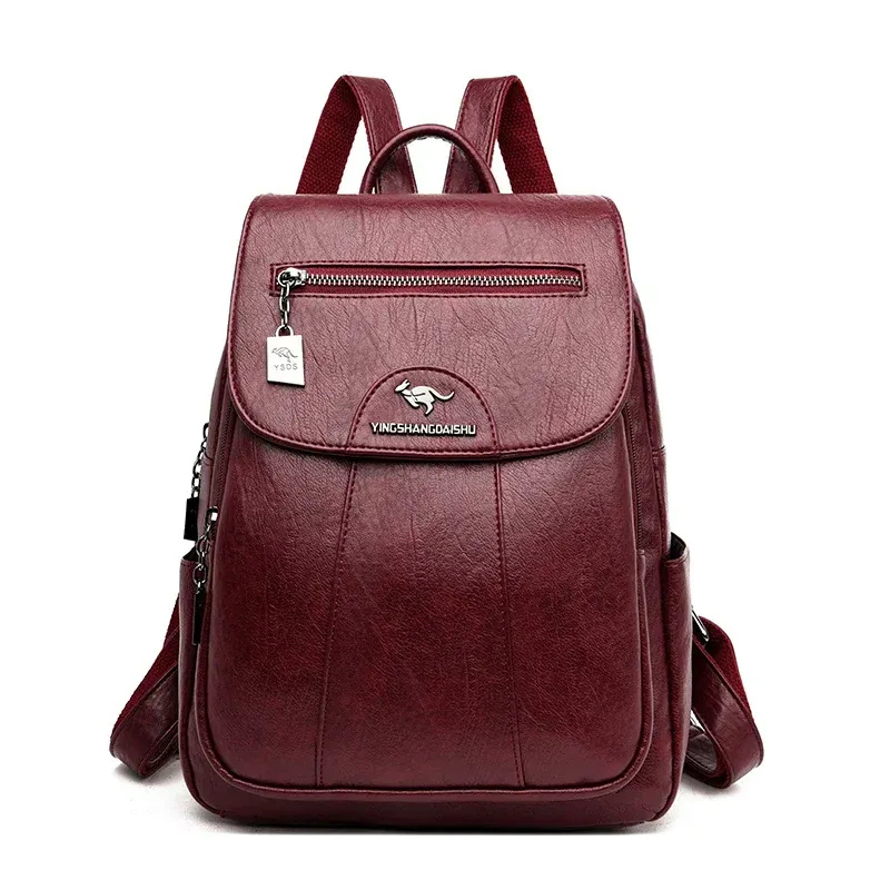 Damen geräumiger Rucksack | reißverschluss