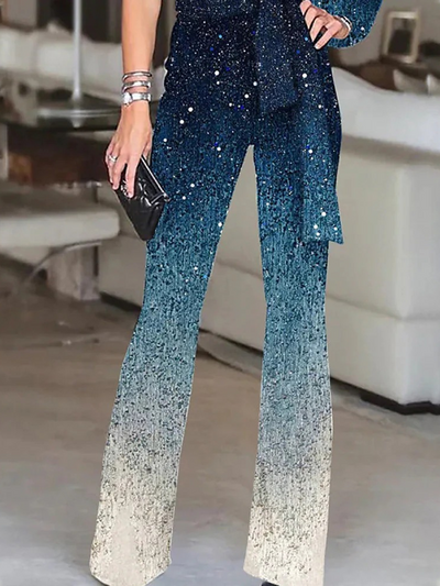 Damen stylischer Glitzer-Jumpsuit | Einteiler