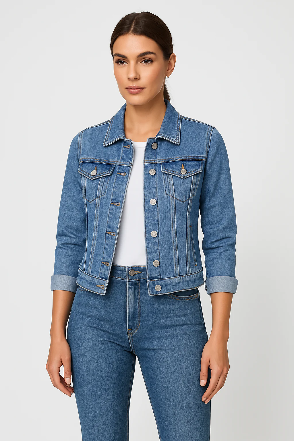 Damen klassische Jeansjacke | Leichte
