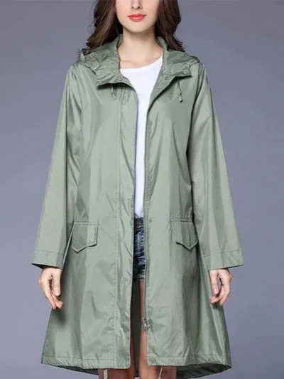Damen klassischer Outdoor-Regenmantel | Wasserdichte