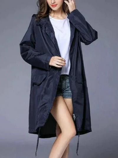 Damen klassischer Outdoor-Regenmantel | Wasserdichte