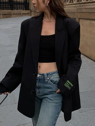 Damen klassischer Oversized-Blazer | Lange