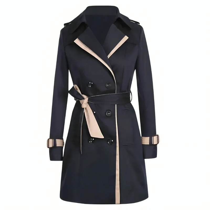 Damen klassischer Winter-Trenchcoat | Lang