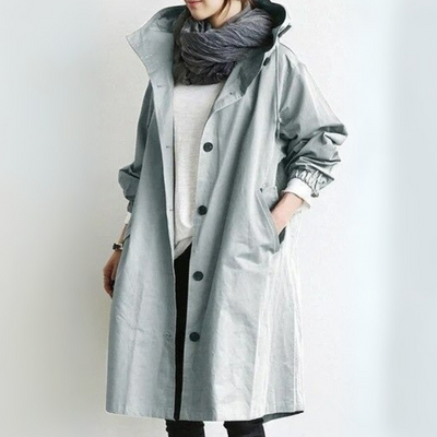 Damen lässiger wasserabweisender Trenchcoat | Wasserdichte