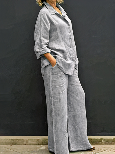 Damen Langarmshirt-und-Hosen-Set | Elegante