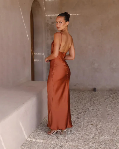 Damen langes elegantes Kleid für Hochzeitsgäste | Maxi