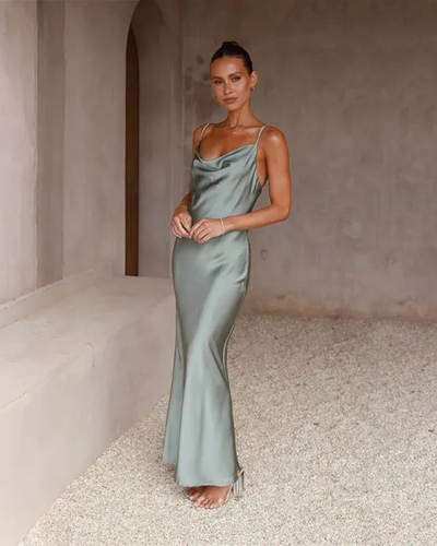 Damen langes elegantes Kleid für Hochzeitsgäste | Maxi