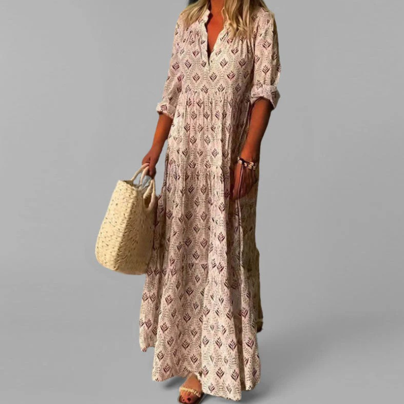 Damen lockeres bequemes langes Kleid | Maxi