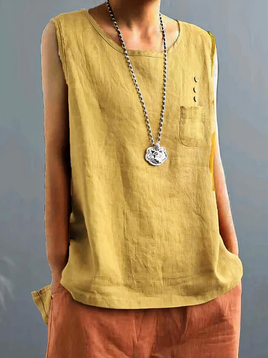 Damen luftiges ärmelloses Sommertop | Sommer