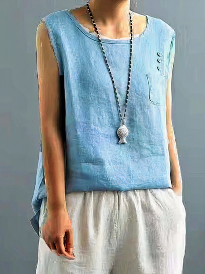 Damen luftiges ärmelloses Sommertop | Sommer