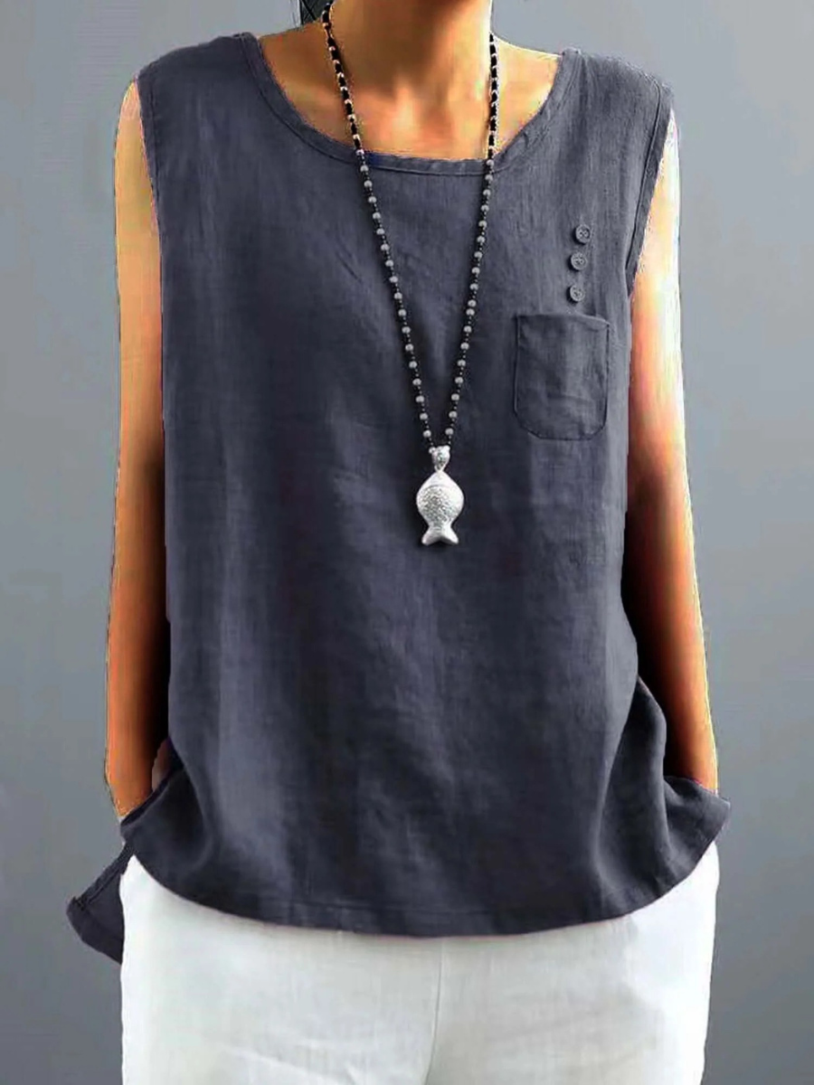 Damen luftiges ärmelloses Sommertop | Sommer