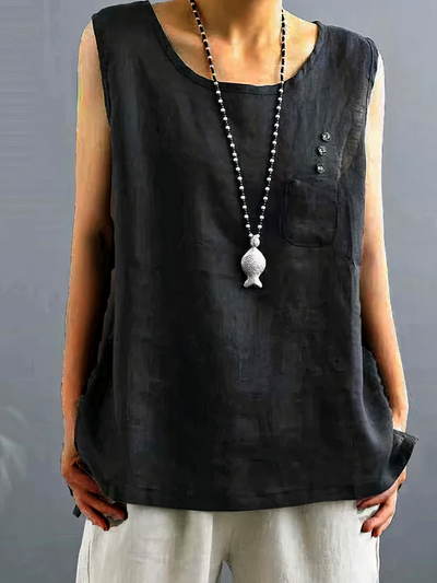 Damen luftiges ärmelloses Sommertop | Sommer