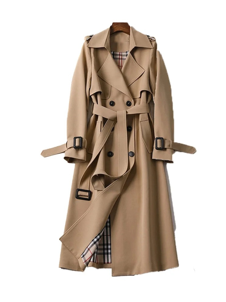 Damen luxuriöser klassischer Trenchcoat | Herbst