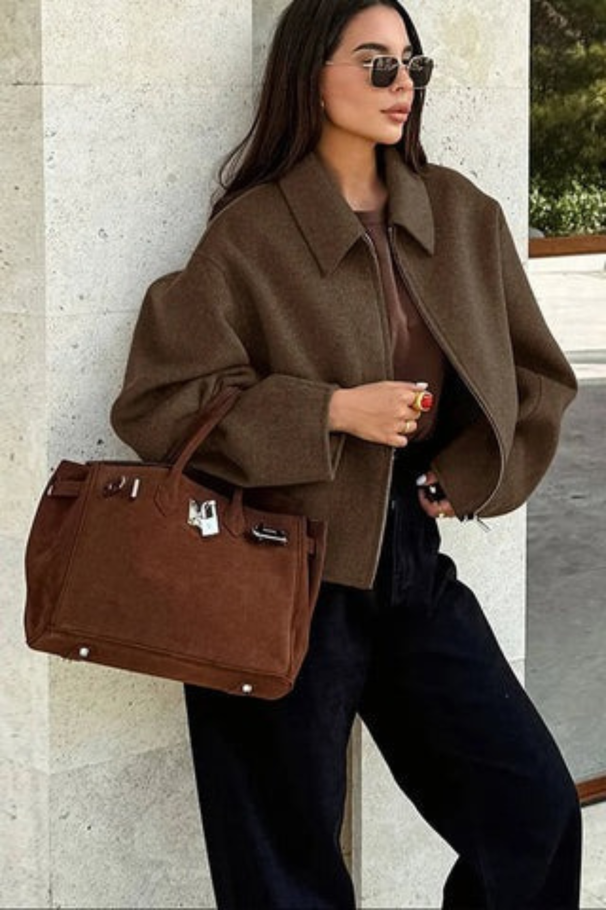 Damen moderne kurze Herbstjacke | Warme