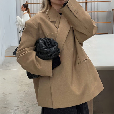 Damen moderner Blazermantel | Übergroß