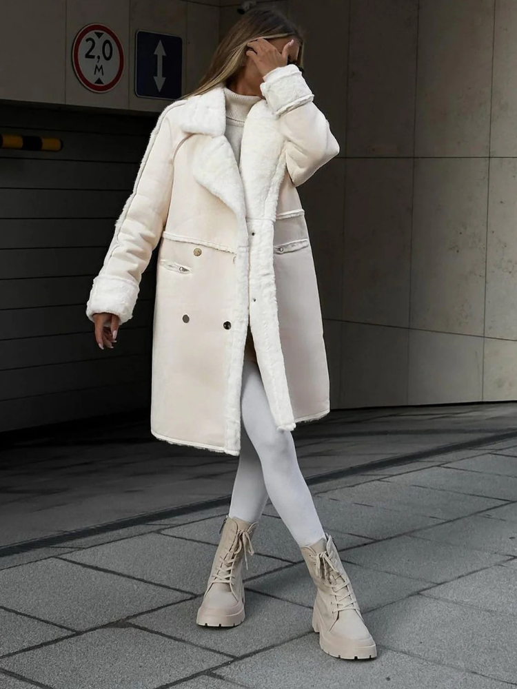 Damen modischer Wintermantel | Lang