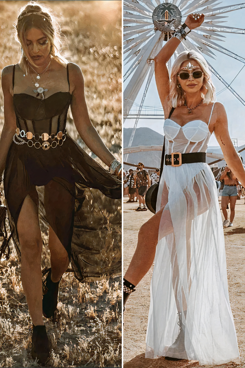 Damen modisches Boho-Festivalkleid | Maxi