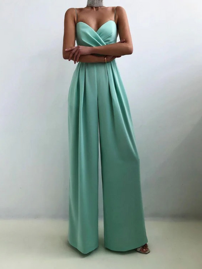 Damen schöner Jumpsuit mit weitem Bein | Sommer