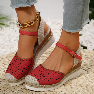 Damen stylische Espadrilles mit Knöchelriemen | Sommer