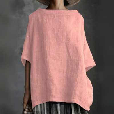 Damen stylisches lockeres Hemd | Kurzarm