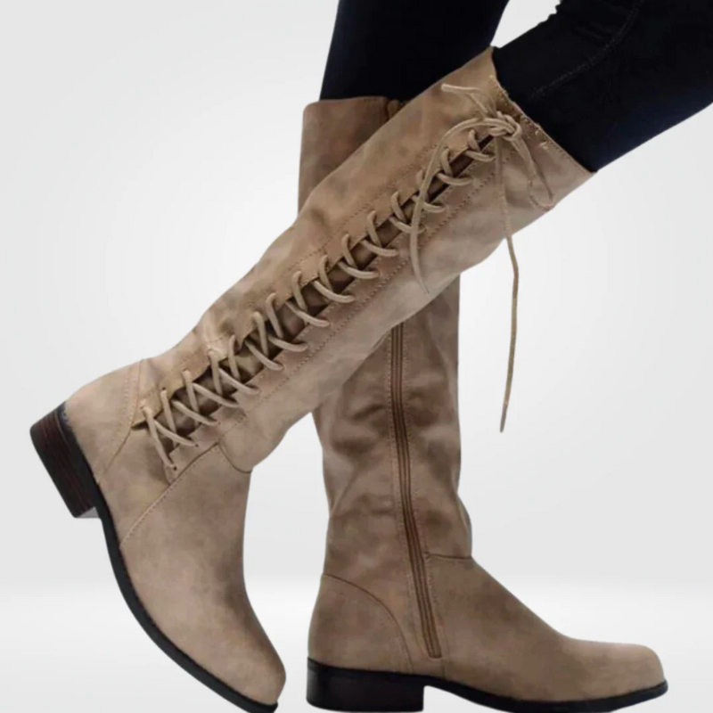 Damen trendige hohe Stiefel | Bequeme