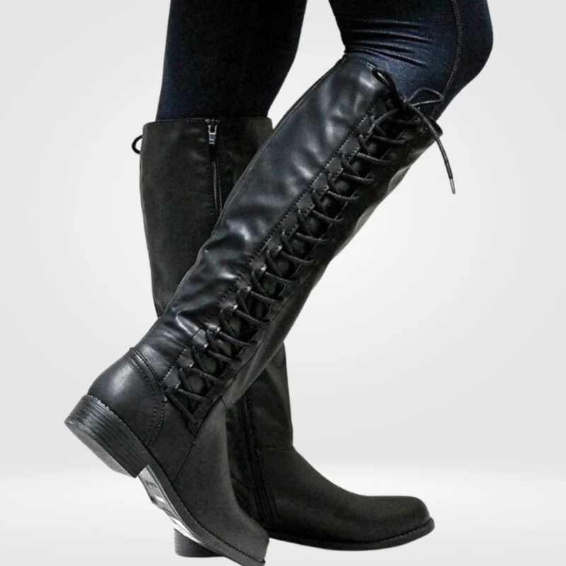 Damen trendige hohe Stiefel | Bequeme