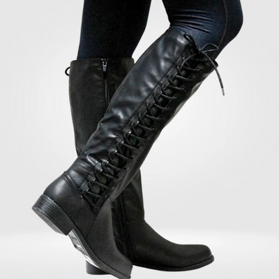 Damen trendige hohe Stiefel | Bequeme