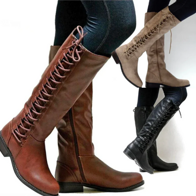 Damen trendige hohe Stiefel | Bequeme