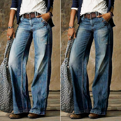 Damen Vintage-Denim-Jeans | Baggy