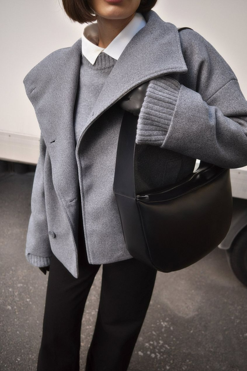 Damen Vintage-Doppelreiher-Mantel | Kurz