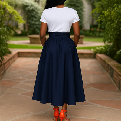 Damen Vintage Eleganter Maxirock | Lang