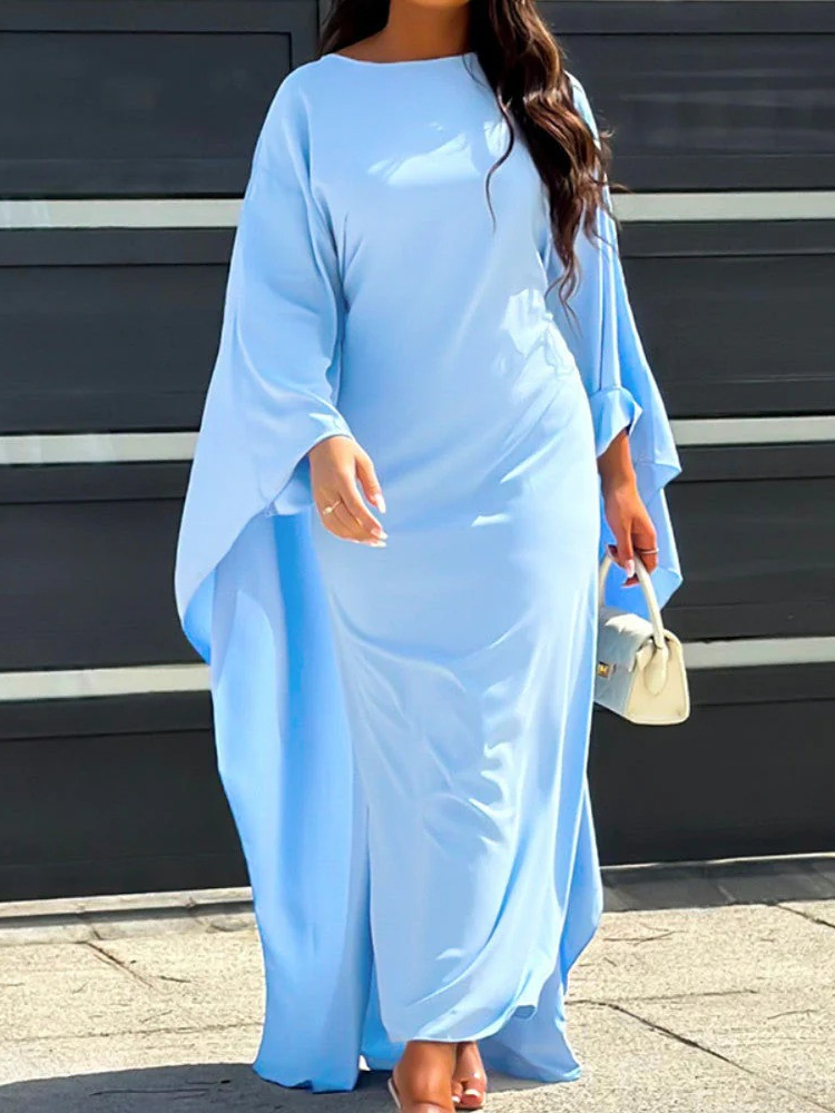 Damen Vintage-elegantes langes Kleid | Maxi