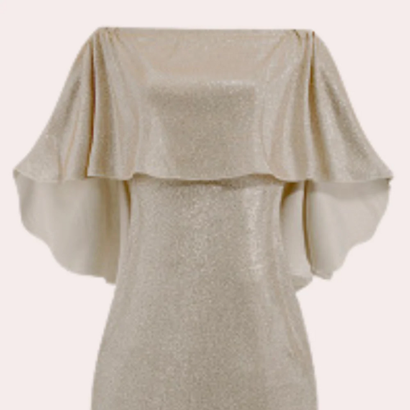 Damen Vintage schulterfreies Paillettenkleid | Maxi