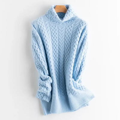 Damen Vintage-Strickpullover | Rollkragen