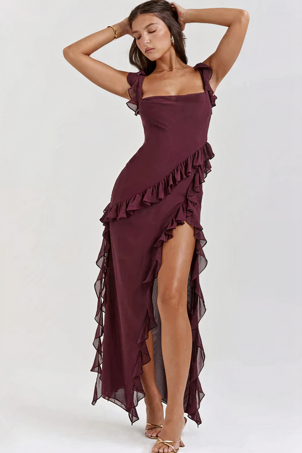 Damen Vintage-stylisches Partykleid | Maxi