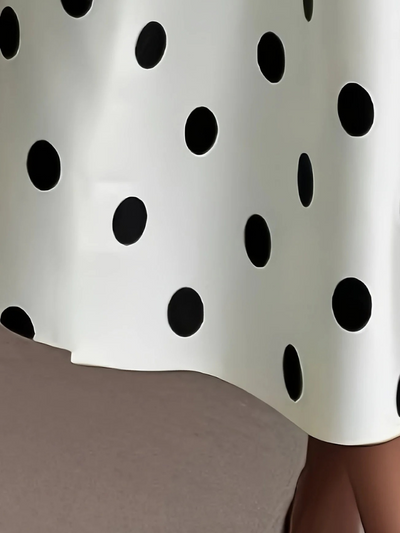 Damen Vintage-Wickelkleid mit Polka-Dots | Midi