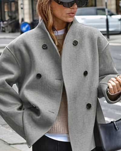 Damen zeitloser Doppelreiher-Mantel | Herbst