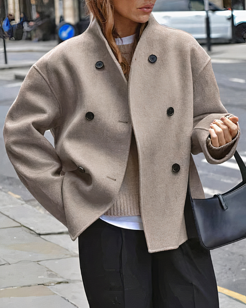 Damen zeitloser Doppelreiher-Mantel | Herbst