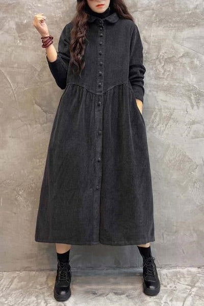 Warmer Winddichter Kordmantel für Damen
