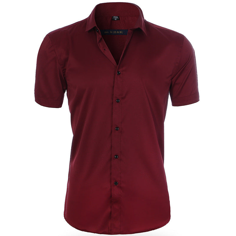 Atmungsaktives elastisches Anti-Knitter-Shirt Kurzarm