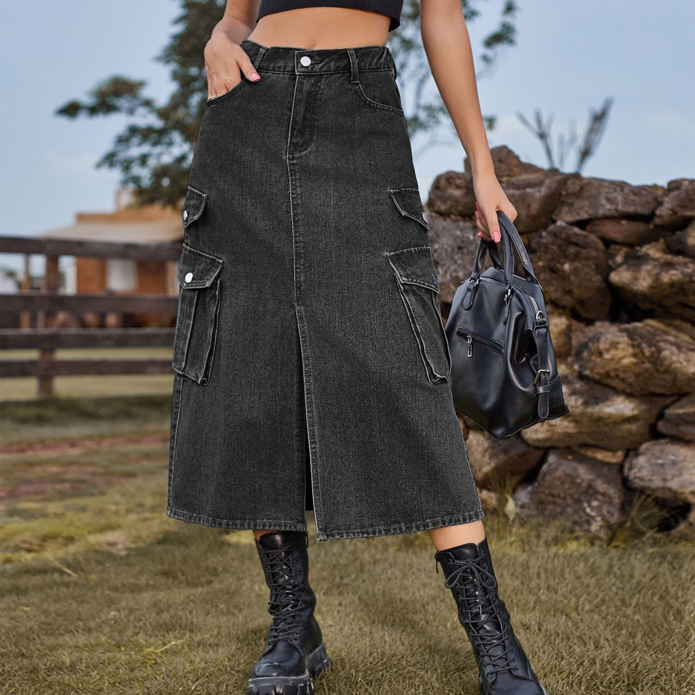 Bedelia® | Jeans-Cargo-Rock für Damen