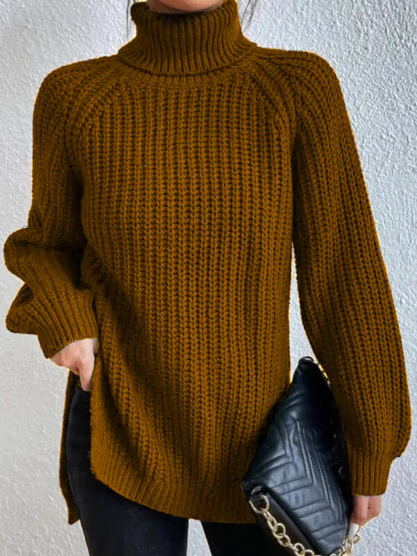 Kuscheliger Strick-Rollkragenpullover für Frauen