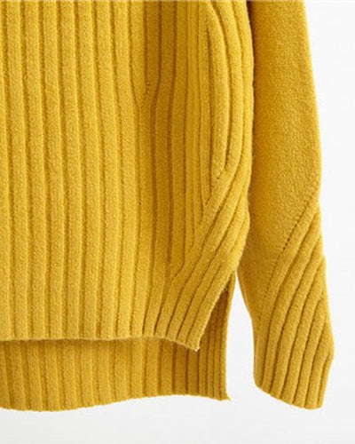 Warmer Rollkragenstrickpullover für Frauen